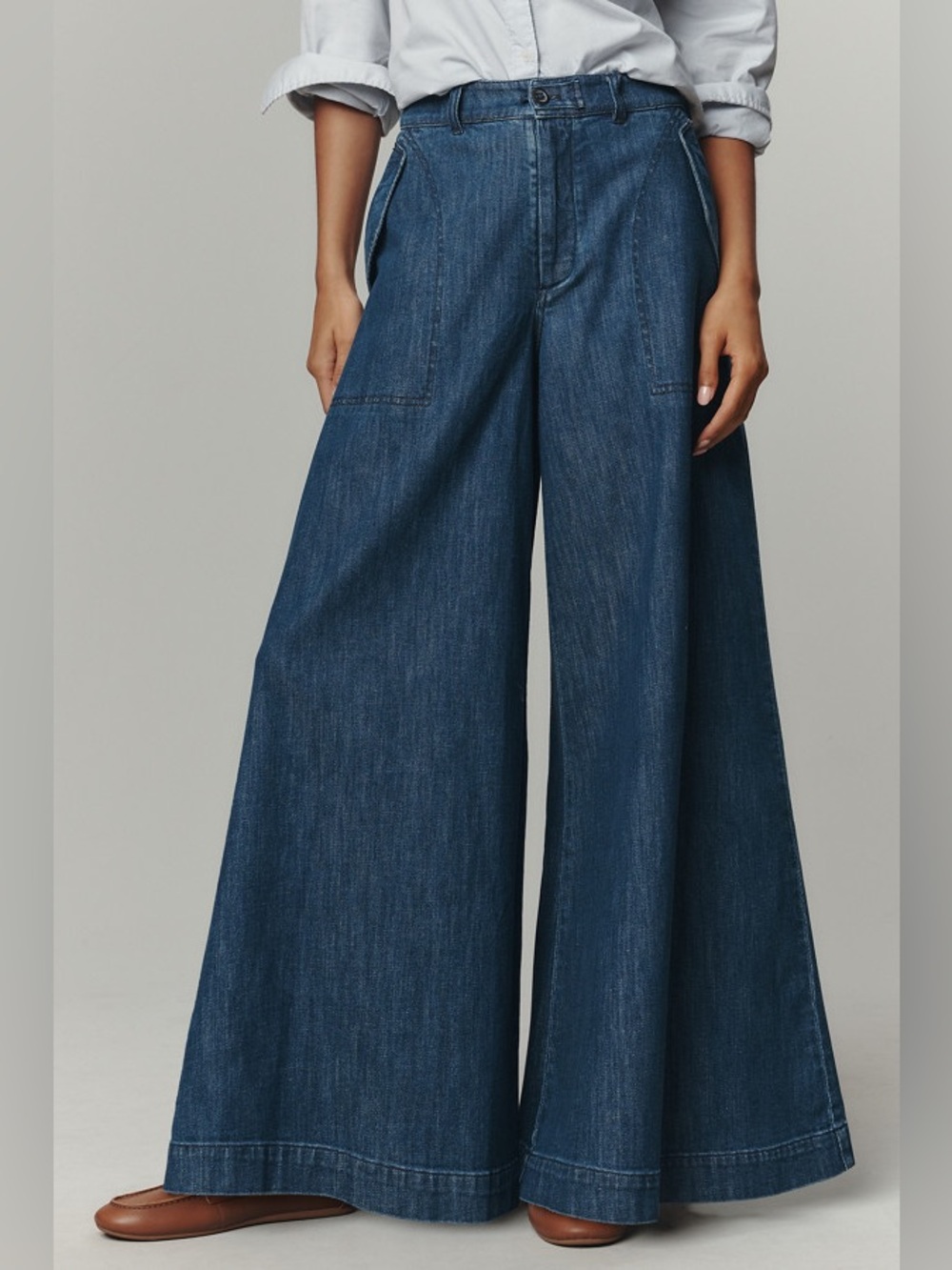 Pilcro Anthropologie High-Rise Ultra Wide-Leg Jeans